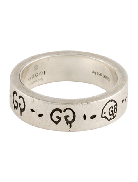 silver ring gucci|gucci ghost ring price.